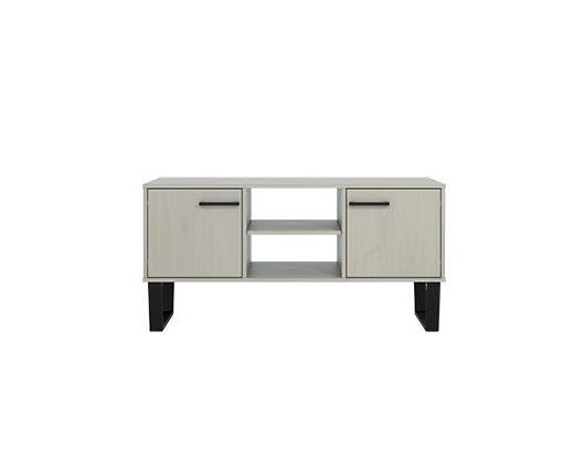 Telv 2 Door Flat Screen TV Unit-Grey