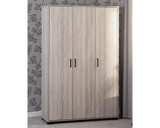 OLIVER 3 DOOR WARDROBE - LIGHT OAK EFFECT