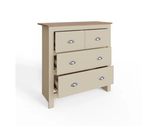 Lachlan 2+2 Drawer Chest- Cream