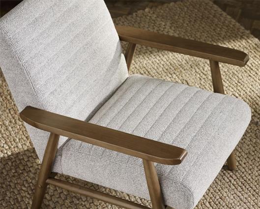 Ivy Armchair Oyster White & Brown