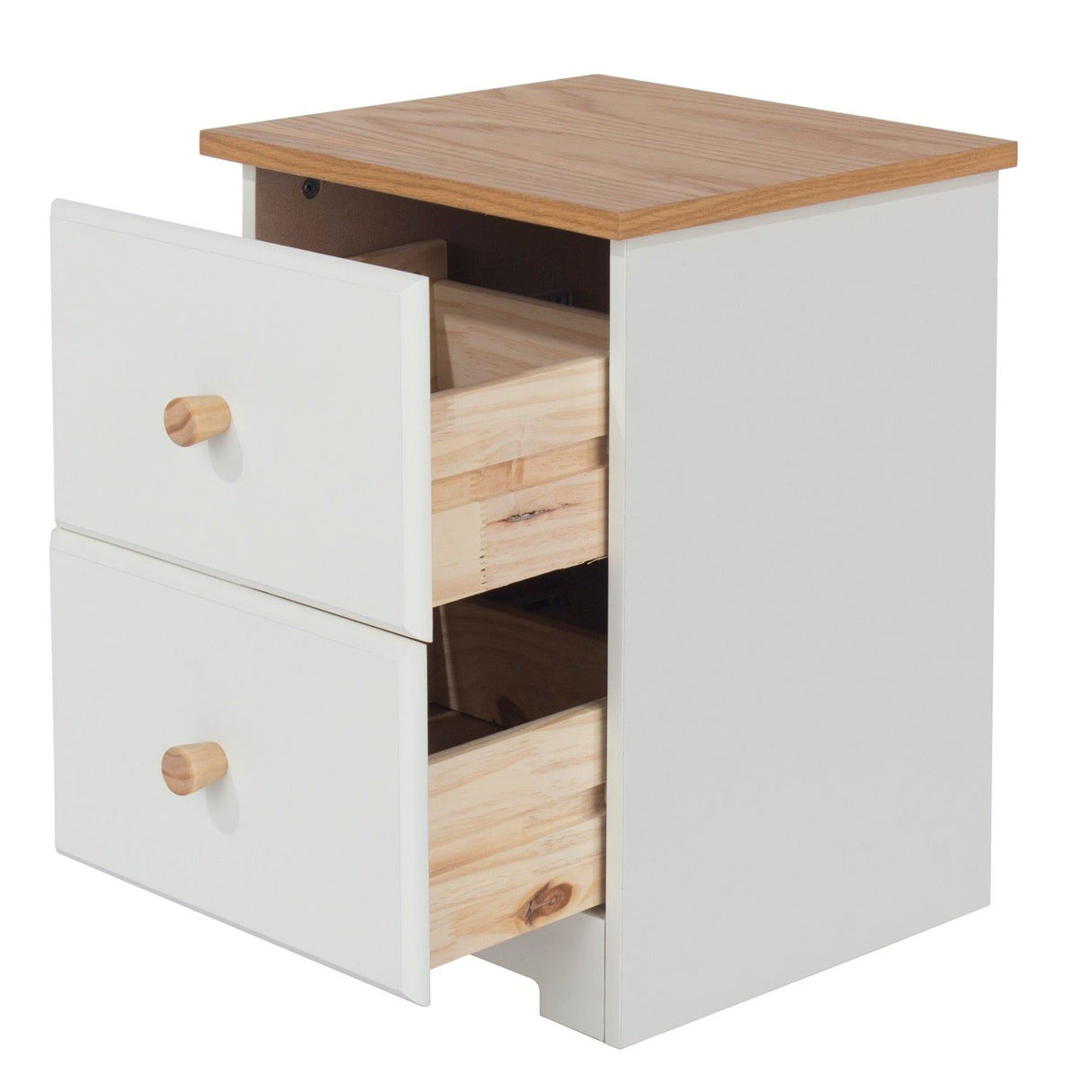 Colorado 2 Drawer Compact Bedside Cabinet