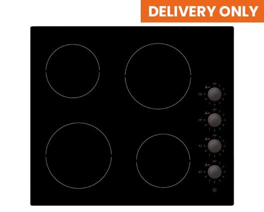 Statesman CHZ460D 60cm 4 Zone Ceramic Hob With Dial Control Black