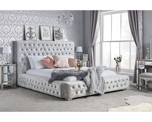 Grace King Bed - Grey