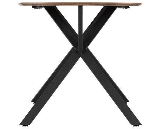 ATHENS RECT & LUKAS DINING SET (X4 CHAIRS) - MEDIUM OAK EFFECT/GREY VELVET