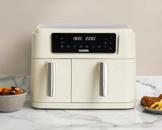 Haden 9.5L Dual Basket Air Fryer Cream