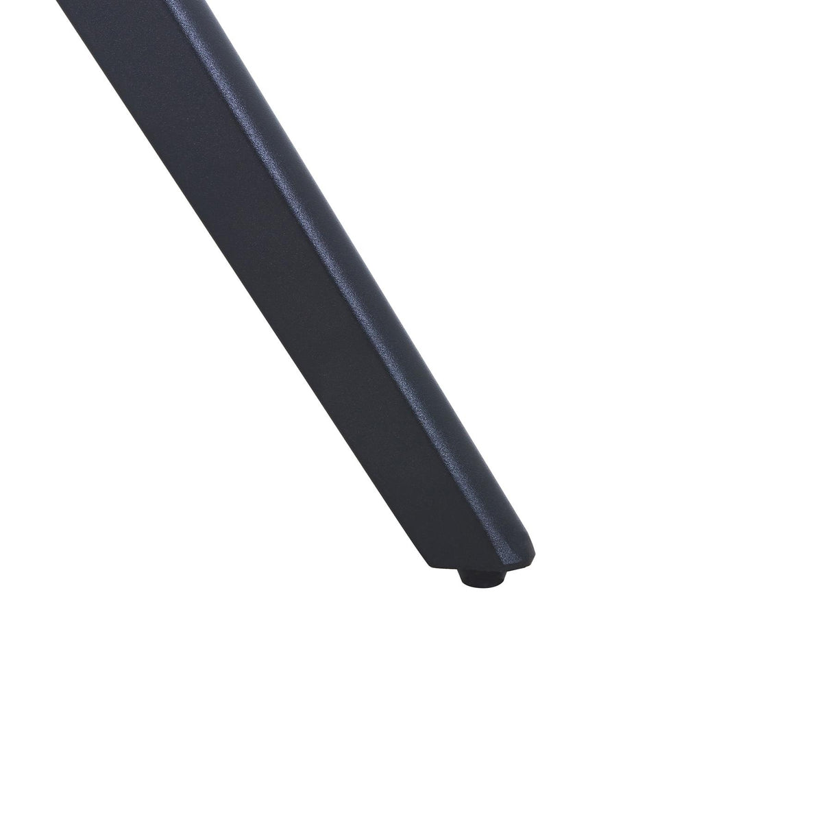 Aspen round dining table, gloss white sintered stone table top with black pedestal leg