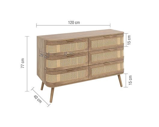 Noah 6 Drawer Chest - Oak