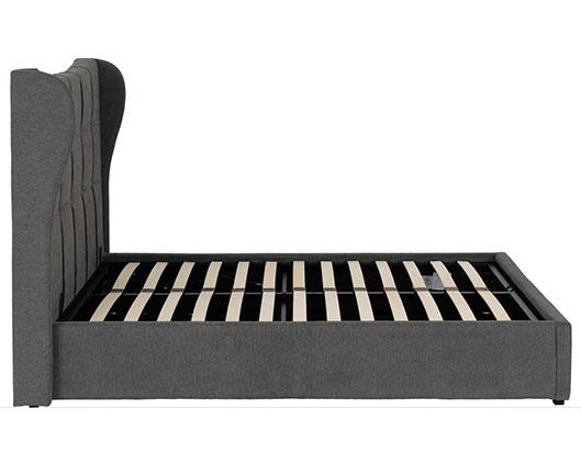 VERONA 4'6" OTTOMAN BED - GREY FABRIC