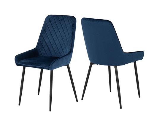 AVERY DINING CHAIR (X2 PER BOX) - SAPPHIRE BLUE VELVET