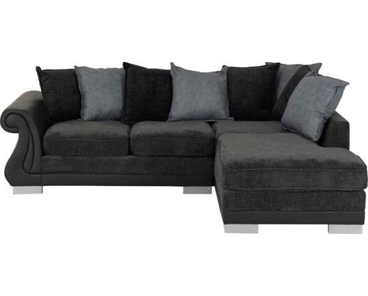 Elsa Right Hand Facing Corner Sofa - Dark Grey
