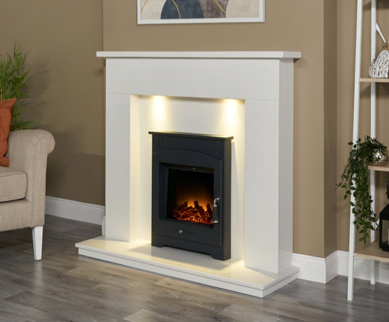 Hallie Inset Stove in Black with Remote