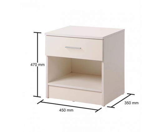 Original Nightstand with 1 Drawer-White