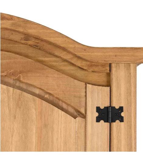 Corona 3 Door Wardrobe - Distressed Waxed Pine