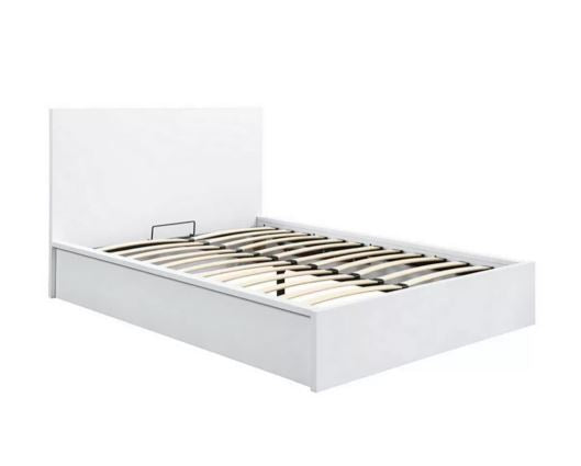 Oslo Double Ottoman Bed - White