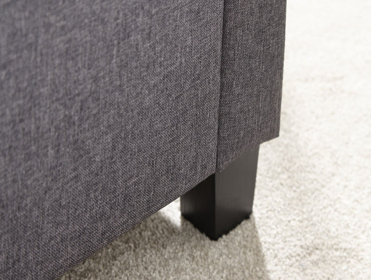 Vanessa Ottoman Bench -Charcoal