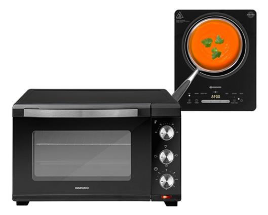 Daewoo 25L Table Top Oven and Single Induction Hob