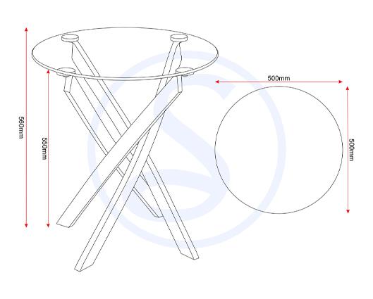 SHELDON SIDE TABLE - CLEAR GLASS/BLACK