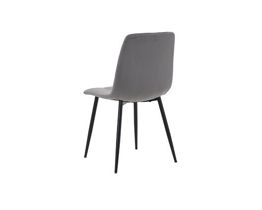 Axel Oval Fluted Dining Table with 4 Fabric Chairs - Oak