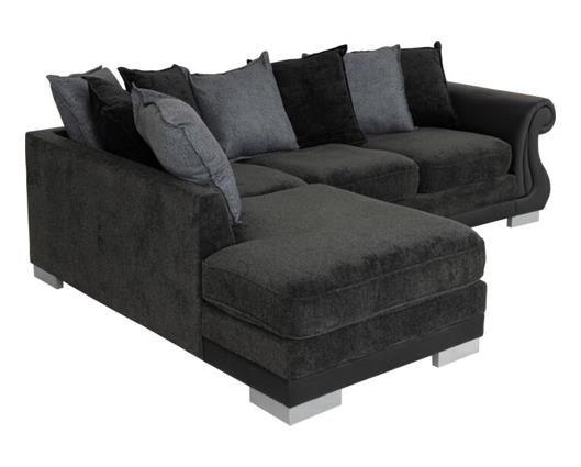 Elsa Left Hand Facing Corner Sofa - Dark Grey