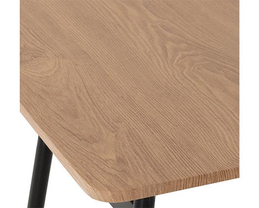 WARREN 1+4 DINING SET - RUSSET OAK EFFECT/BLACK