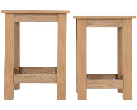 TESSA NEST OF 2 TABLES - NATURAL OAK EFFECT