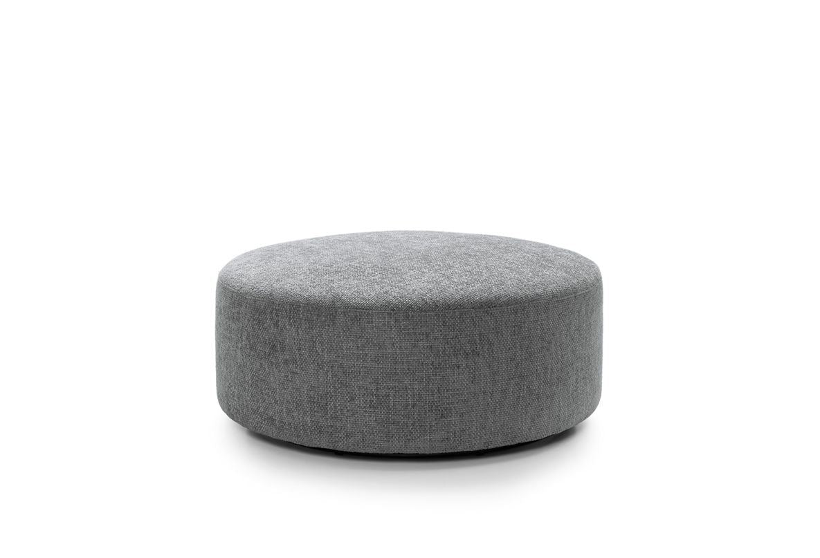 Iris Large Swivel Footstool - Steel Grey
