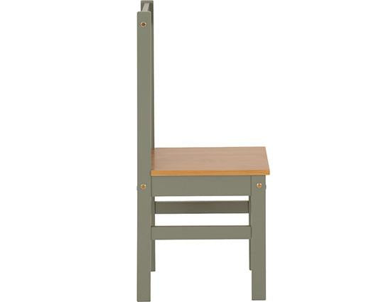 LUDLOW 1+4 DINING SET - GREEN/OAK EFFECT