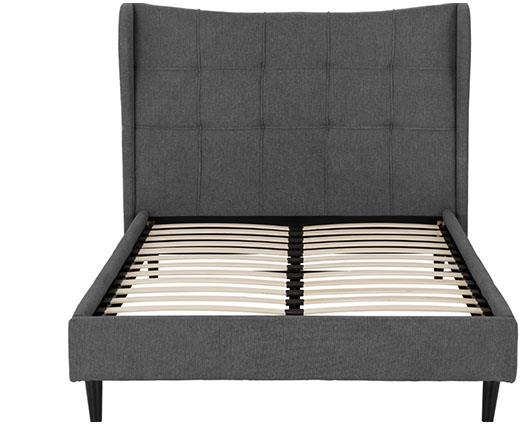 VERONA 4'6" BED - GREY FABRIC