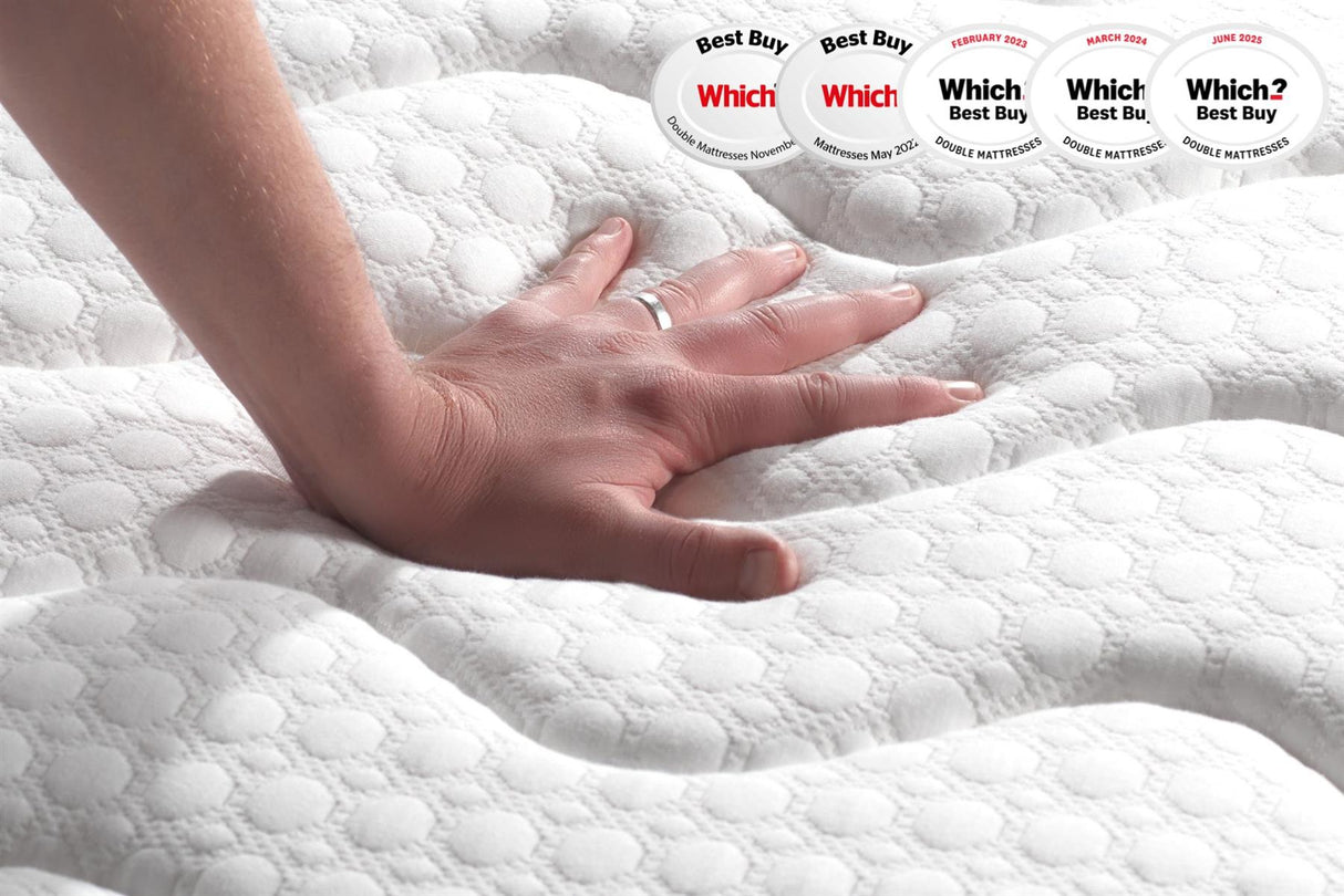 Roll Up Space 2000 Pocket Sprung Boxtop Mattress (35cm Depth) - Super King