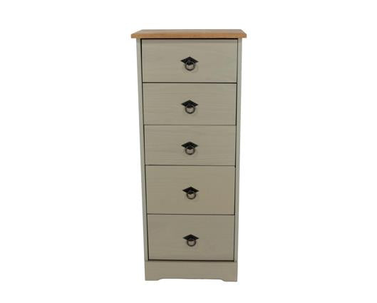 Corona Classic 5 drawer narrow chest of drawers