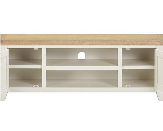 WINDSOR STRAIGHT TV UNIT - IVORY/OAK
