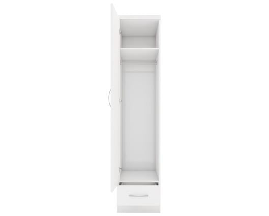 NEVADA 1 DOOR 1 DRAWER WARDROBE - WHITE GLOSS
