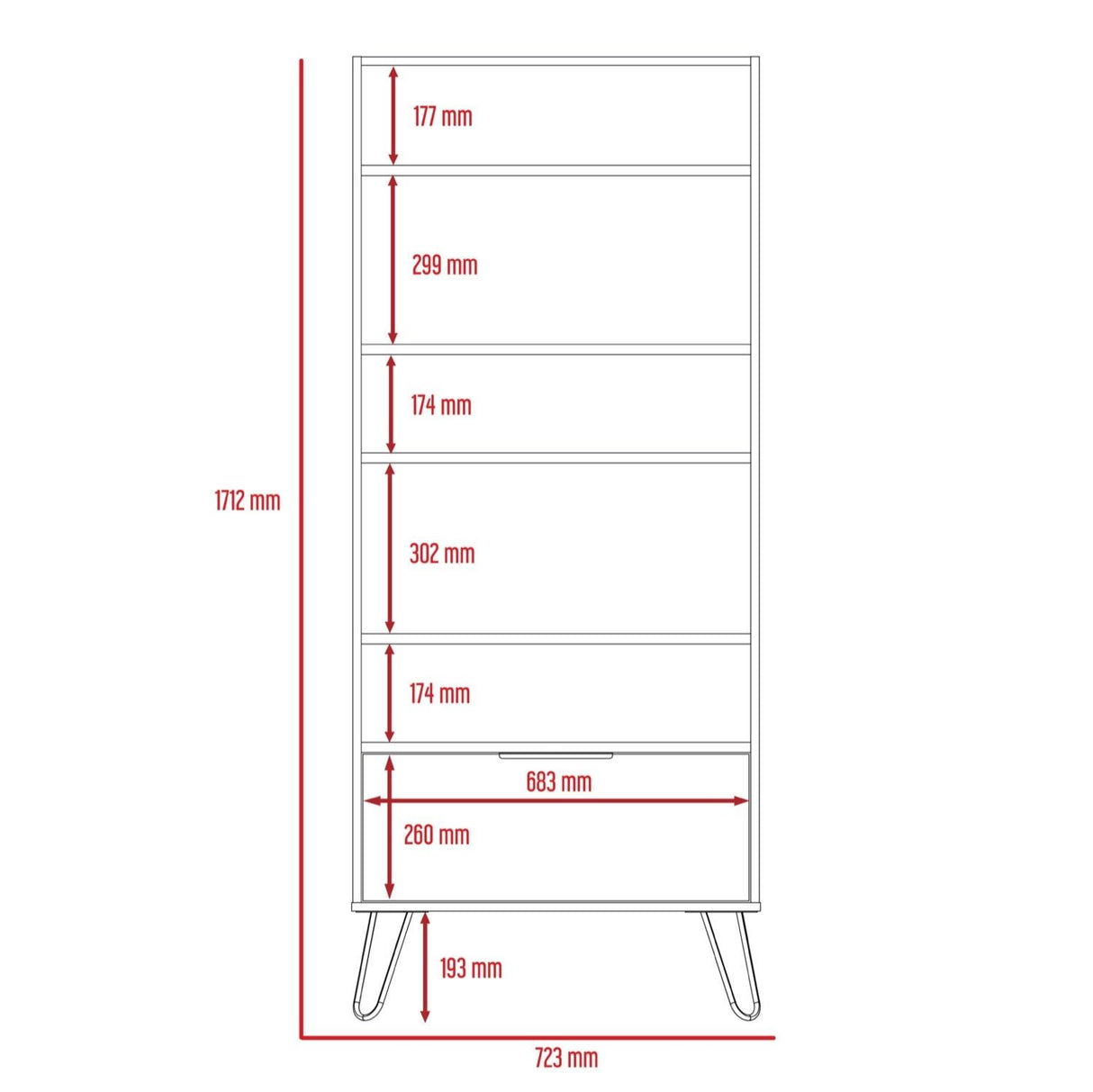 Nexus Display Bookcase with Door