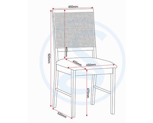 ELLIS DINING CHAIR (X2 PER BOX) - OAK EFFECT/GREY FABRIC