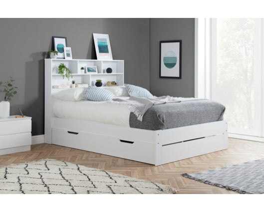 AJ King Storage Bed - White