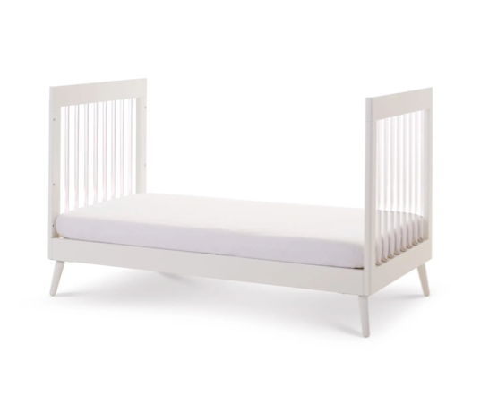 Maura Cot Bed - White with Acrylic