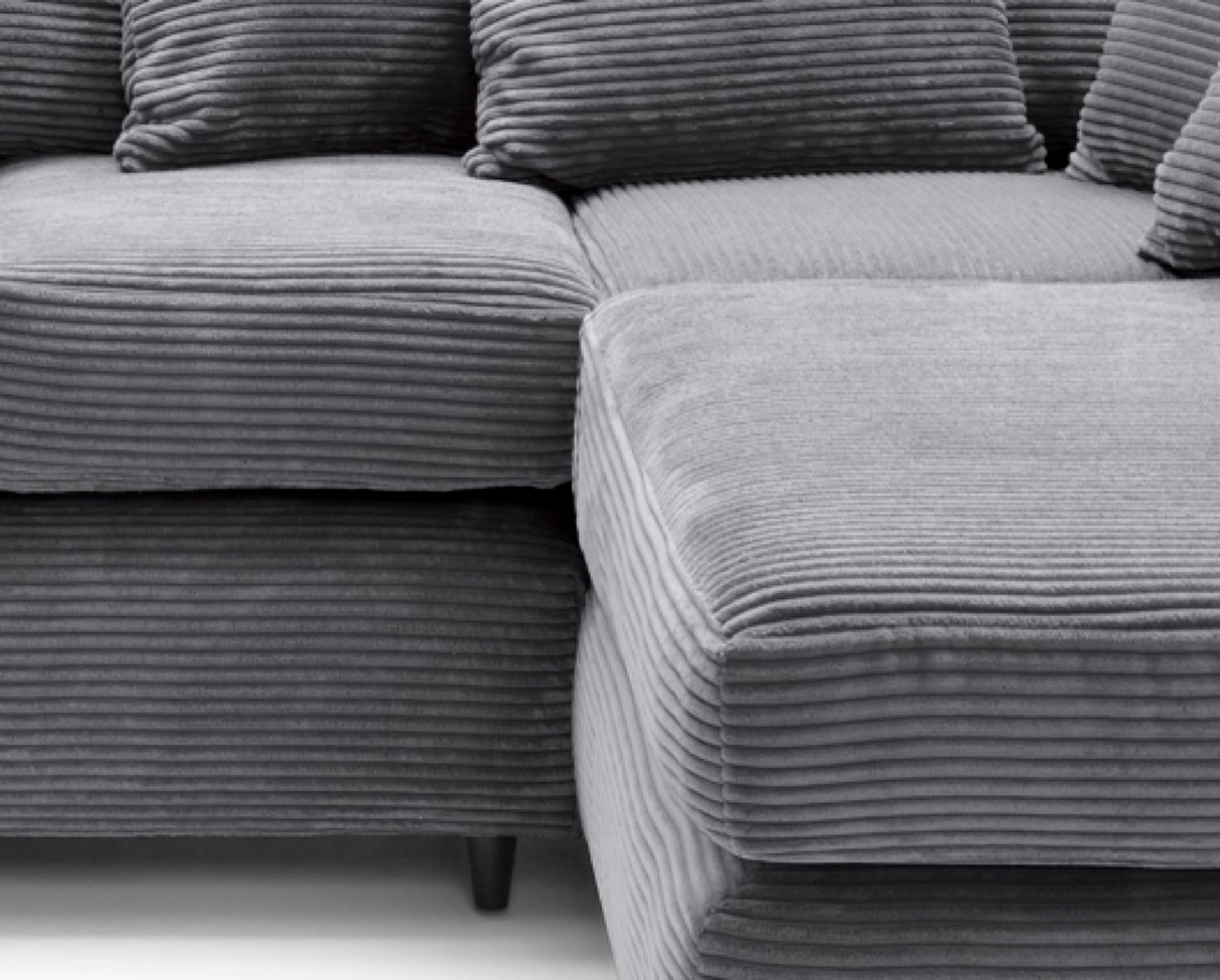 Tyler Right Hand Facing Corner Sofa - Grey