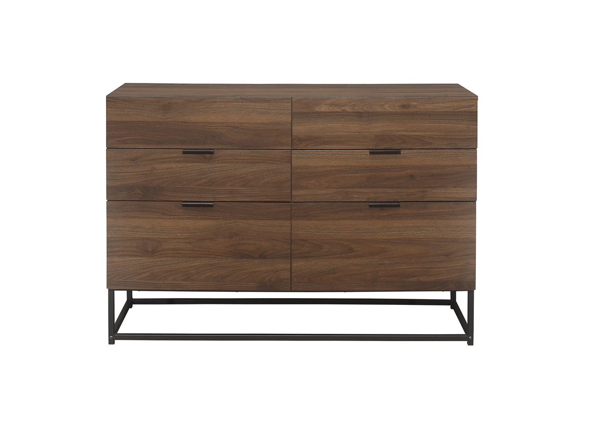 Hermione 6 Drawer Chest - Walnut