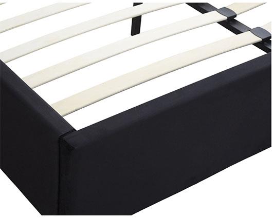MADISON 4'6" BED - BLACK VELVET FABRIC