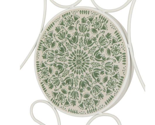 FERNE PATIO DINING SET - WHITE/GREEN LEAF