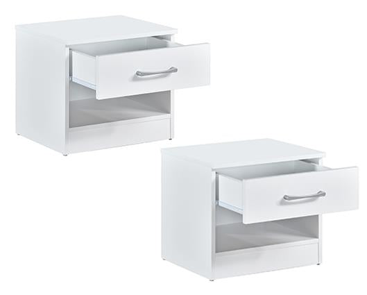 Highbury Bedside Pair - White