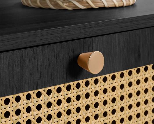 Croxley Rattan Coffee Table - Black