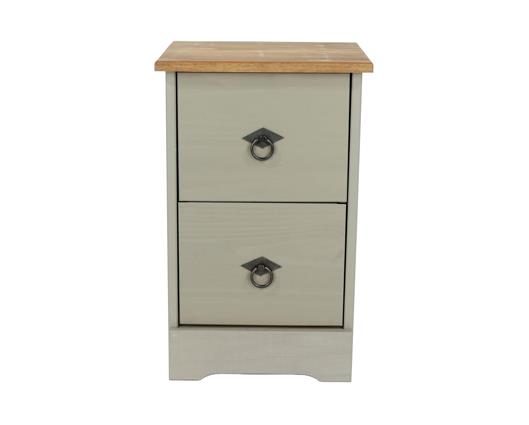 Corona Classic 2 drawer compact bedside cabinet
