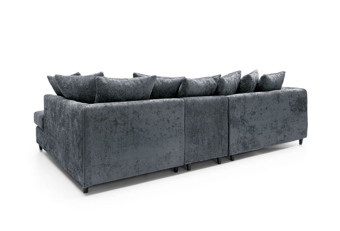 Heidi Right Hand Facing Corner Sofa Plus - Dark Grey