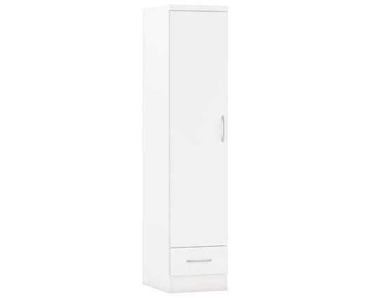 NEVADA 1 DOOR 1 DRAWER WARDROBE - WHITE GLOSS