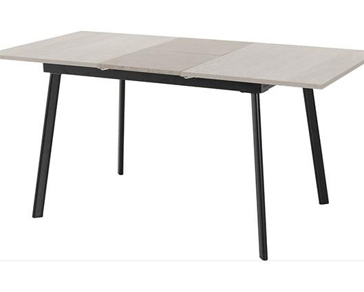 AVERY EXTENDING DINING SET (X4 CHAIRS) - CONCRETE/SAPPHIRE BLUE VELVET