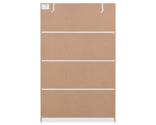 DAKOTA 3 DOOR 2 DRAWER MIRRORED WARDROBE - WHITE