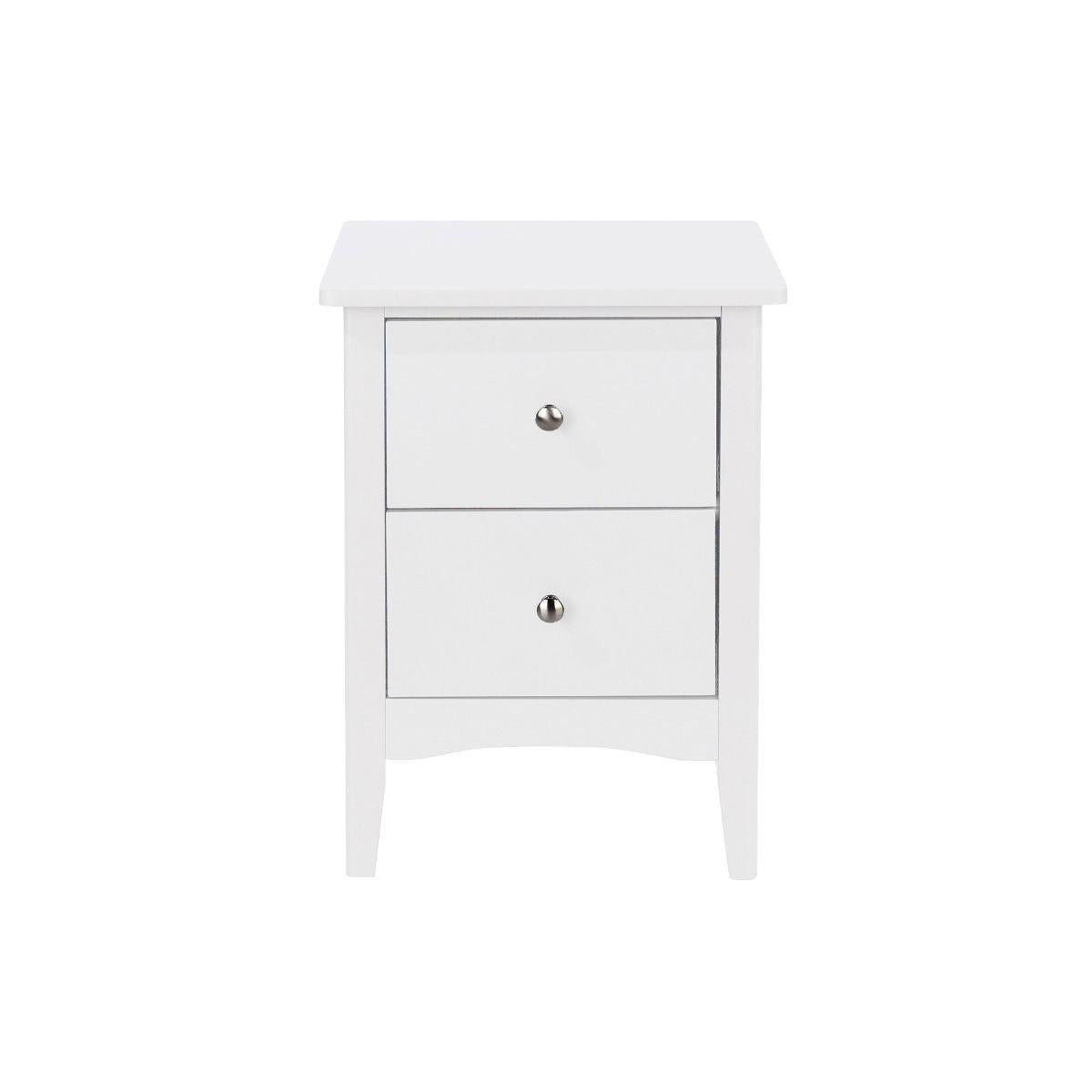Como 2 Drawer Bedside Cabinet-White
