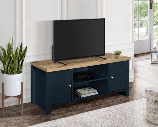 Harper Large TV Unit-Navy