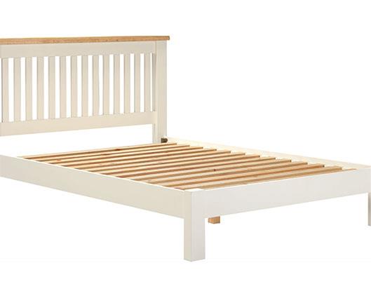 WINDSOR 4'6" LOW END BED - IVORY/OAK